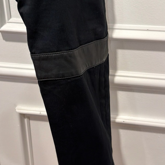 DIESEL Black Moto Biker Jeans Pants w/ Lambskin Leather Panels (Size 33x29) - Picture 9 of 16
